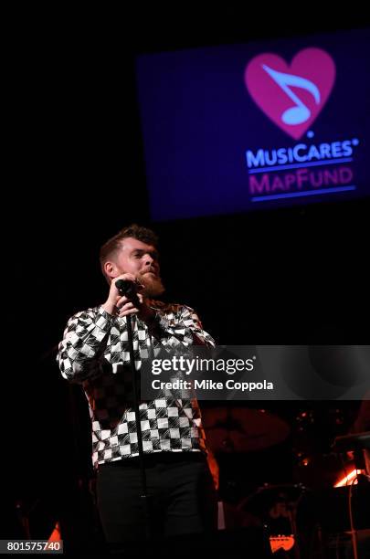 Jack Garratt performs on stage at the 13th Annual MusiCares MAP Fund Benefit Concert at the PlayStation Theater on June 26, 2017 in New York City....