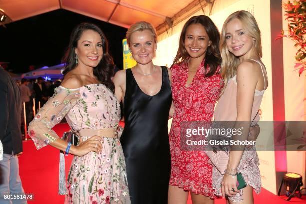 Joana Danciu; Dr. Barbara Sturm, Sinta Weisz and Charly Sturm during the Movie meets Media Party during the Munich Film Festival on June 26, 2017 in...