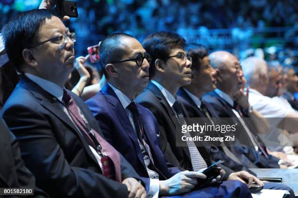 Richard Li Tzar Kai, son of Chinese entrepreneur, Billionaire Li Ka-shing, attends the graduation ceremony of Shantou University on June 27, 2017 in...