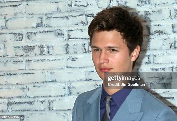 Actor Ansel Elgort attends the screening after party for "Baby Driver" hosted by TriStar Pictures with The Cinema Society and Avion at The Crown on...