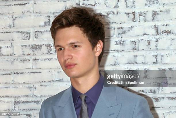 Actor Ansel Elgort attends the screening after party for "Baby Driver" hosted by TriStar Pictures with The Cinema Society and Avion at The Crown on...