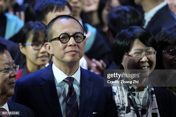 Richard Li Tzar Kai, son of Chinese entrepreneur, Billionaire Li Ka-shing, attends the graduation ceremony of Shantou University on June 27, 2017 in...