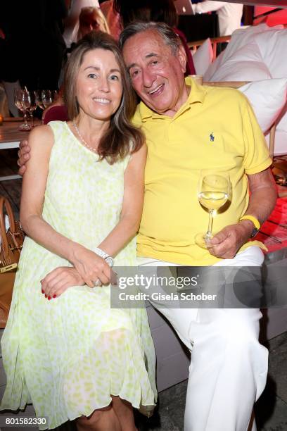 Richard Lugner and his girlfriend Andrea during the Movie meets Media Party during the Munich Film Festival on June 26, 2017 in Munich, Germany.