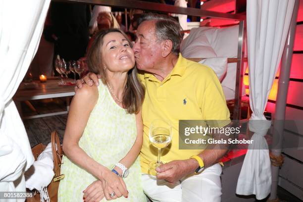 Richard Lugner and his girlfriend Andrea during the Movie meets Media Party during the Munich Film Festival on June 26, 2017 in Munich, Germany.