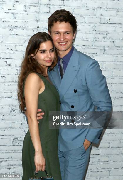 Actor Ansel Elgort and girlfriend Violetta Komyshana attend the screening after party for "Baby Driver" hosted by TriStar Pictures with The Cinema...