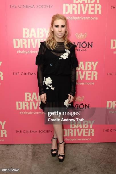 Zosia Mamet attends a screening of "Baby Driver" hosted by TriStar Pictures and The Cinema Society at The Metrograph on June 26, 2017 in New York...