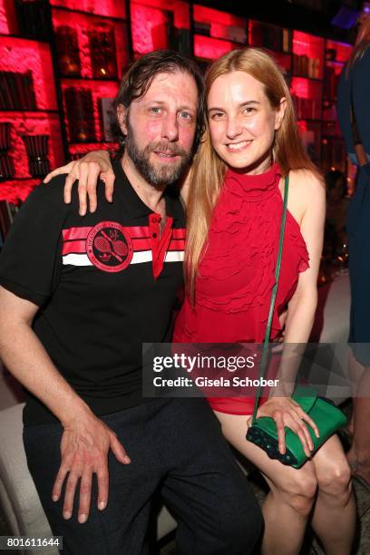 Oliver Korittke and his girlfriend Mirijam Verena Jeremic during the Movie meets Media Party during the Munich Film Festival on June 26, 2017 in...