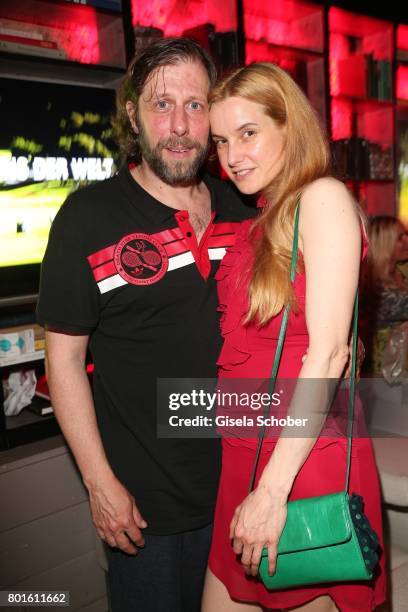 Oliver Korittke and his girlfriend Mirijam Verena Jeremic during the Movie meets Media Party during the Munich Film Festival on June 26, 2017 in...