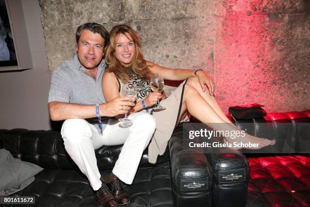 Cosima von Borsody and her husband Bernhard Hock during the Movie meets Media Party during the Munich Film Festival on June 26, 2017 in Munich,...