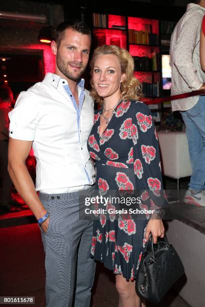 Martin Tomczyk, DTM Champion and his wife Christina Surer during the Movie meets Media Party during the Munich Film Festival on June 26, 2017 in...