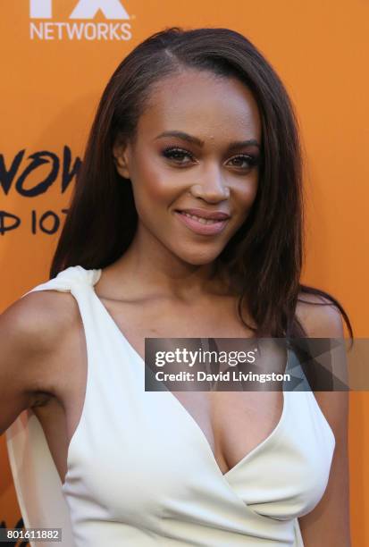 Actress Reign Edwards attends the premiere of FX's "Snowfall" at The Theatre at Ace Hotel on June 26, 2017 in Los Angeles, California.