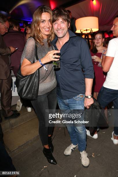 Jasmin Linhart and Bruno Eyron during the Movie meets Media Party during the Munich Film Festival on June 26, 2017 in Munich, Germany.