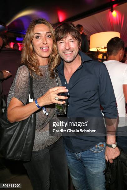 Jasmin Linhart and Bruno Eyron during the Movie meets Media Party during the Munich Film Festival on June 26, 2017 in Munich, Germany.