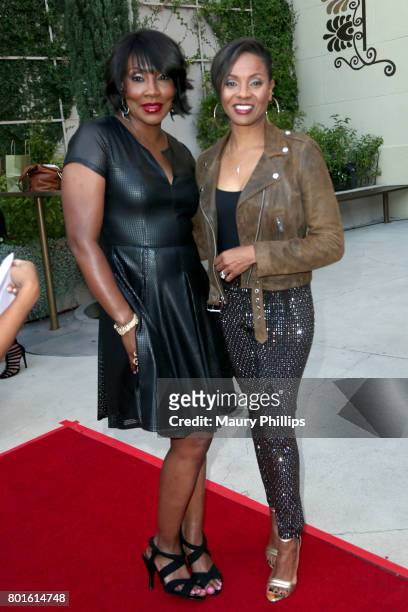 Big Percy and MC Lyte attend The Comedy Underground Series at The Alex Theatre on June 26, 2017 in Glendale, California.