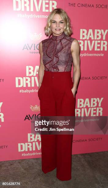 Actress Jennifer Morrison attends the screening of "Baby Driver" hosted by TriStar Pictures with The Cinema Society and Avion at The Metrograph on...