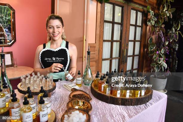 Ashley Peldon, Starring Fragrances, attends the Official Raze Launch Party at Smogshoppe on June 26, 2017 in Los Angeles, California.