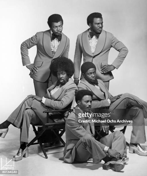 The Manhattans pose for a portrait circa 1975 in New York, New York.