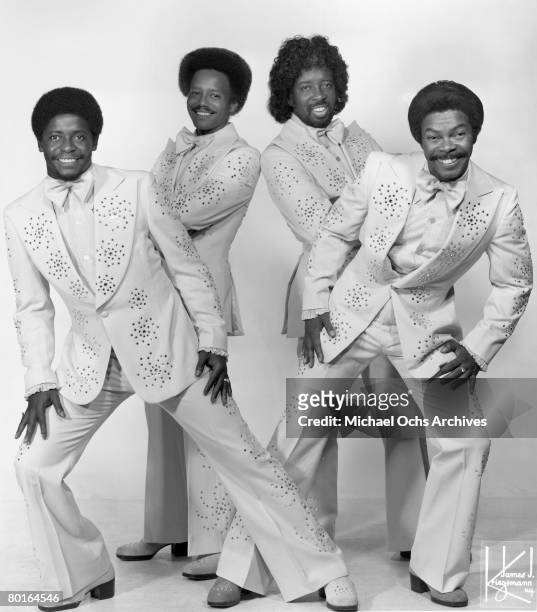The Manhattans pose for a portrait circa 1977 in New York, New York.