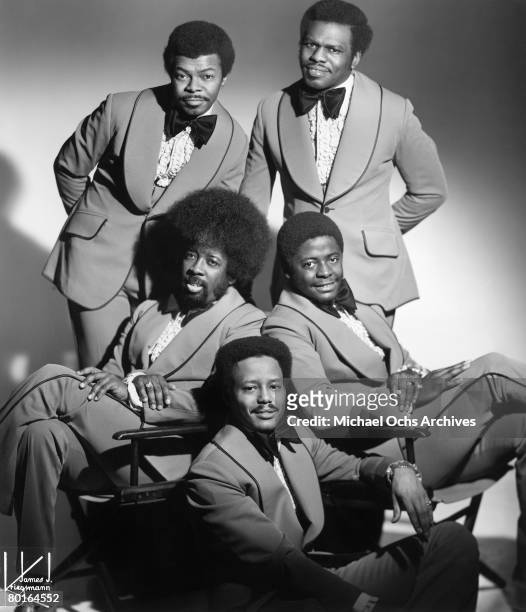 The Manhattans pose for a portrait circa 1975 in New York, New York.