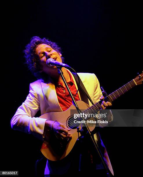 Singer Ben Lee performs on stage at the Factory on March 07, 2008 in Sydney, Australia.