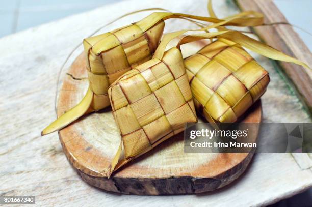 ketupat idul fitri/rice dumpling - ketupat stock pictures, royalty-free photos & images