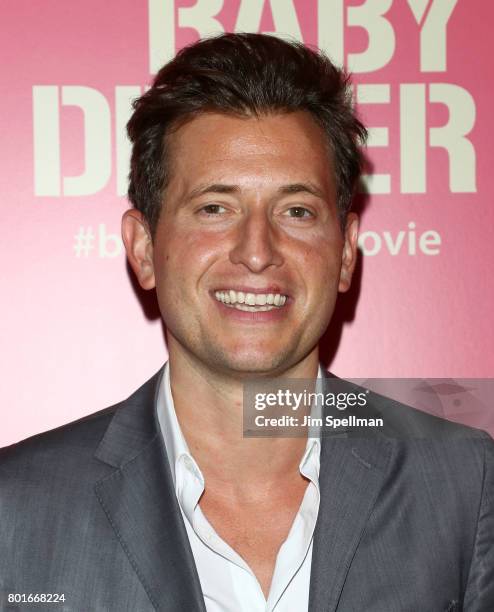 Singer Peter Cincotti attends the screening of "Baby Driver" hosted by TriStar Pictures with The Cinema Society and Avion at The Metrograph on June...