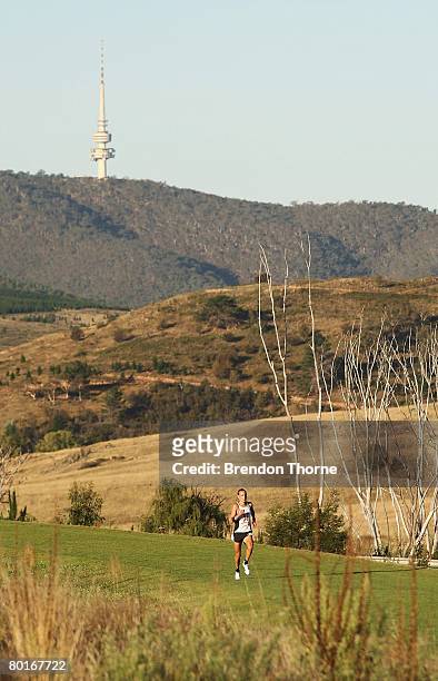 Ryan Gregson of the NSWIS finishes first in the junior boys trial during the Australian selection trials for the 2008 World Cross Country...
