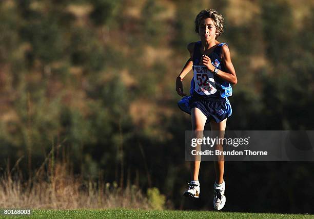 Daniel Maran of NSW runs in the junior boys trial during the Australian selection trials for the 2008 World Cross Country Championships at Stromlo...