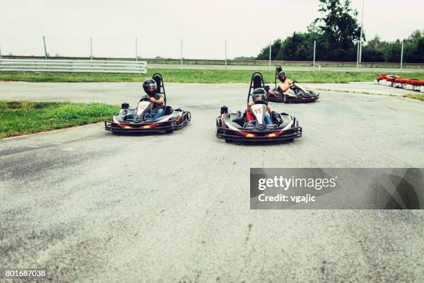 family go-karts - go cart stock pictures, royalty-free photos & images