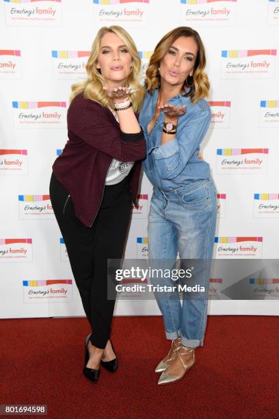 Angelina Kirsch and Jana Ina Zarrella attend the Ernsting's Family Fashion Show at Stage Operettenhaus on June 26, 2017 in Hamburg, Germany.