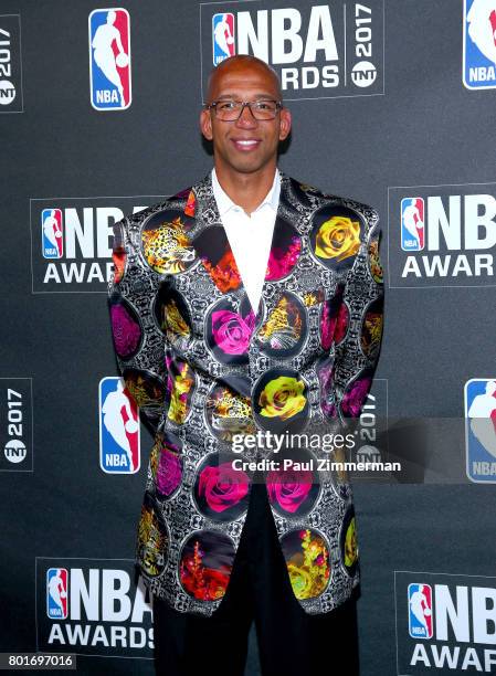 Sager Strong Award, Monty Williams, poses in the press room at Basketball City - Pier 36 - South Street on June 26, 2017 in New York City.