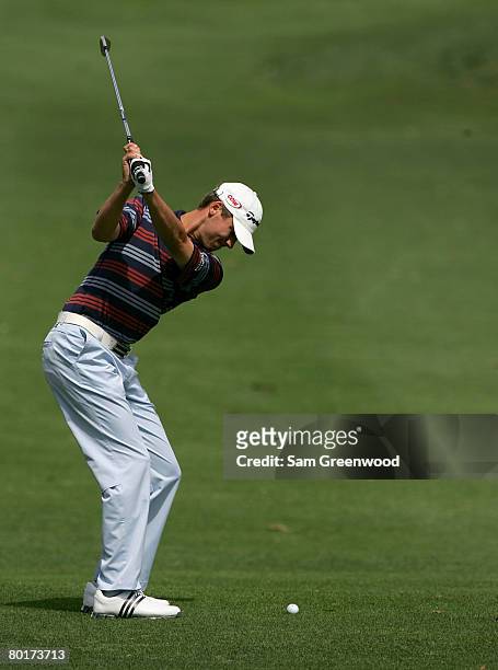 Sean O'Hair plays a shot on the first hole during the third round of the PODS Championship at Innisbrook Resort and Golf Club March 8, 2008 in Palm...