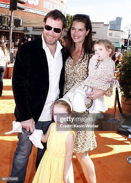 Actress Brooke Shields, her husband Chris Henchy and their children Rowan and Grier arrive at the world premiere of 20th Century Fox's "Horton Hears...