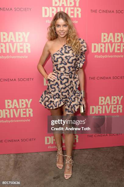 Louisa Warwick attends a screening of "Baby Driver" hosted by TriStar Pictures and The Cinema Society at The Metrograph on June 26, 2017 in New York...