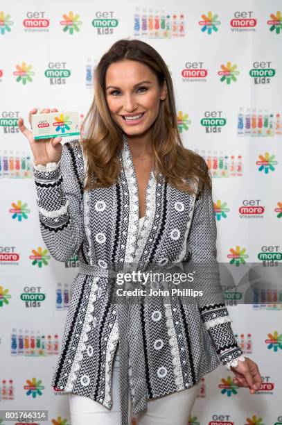 Samantha Faiers attends a photo call launching 'Get More Multivitamin Gum' at The Hoxton Hotel on June 27, 2017 in London, England.