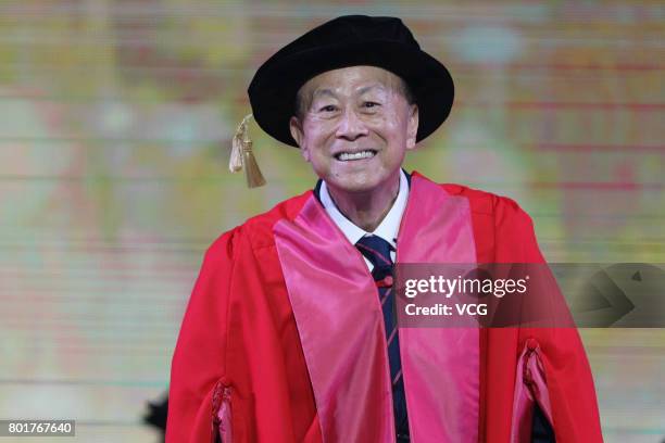 Chinese entrepreneur Li Ka-shing attends the graduation ceremony of Shantou University on June 27, 2017 in Shantou, Guangdong Province of China. As...