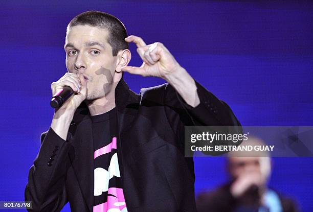 French hip hop band Hocus Pocus performs during the 23rd Victoires de la Musique annual ceremony, France's top music award, on March 8, 2008 in...