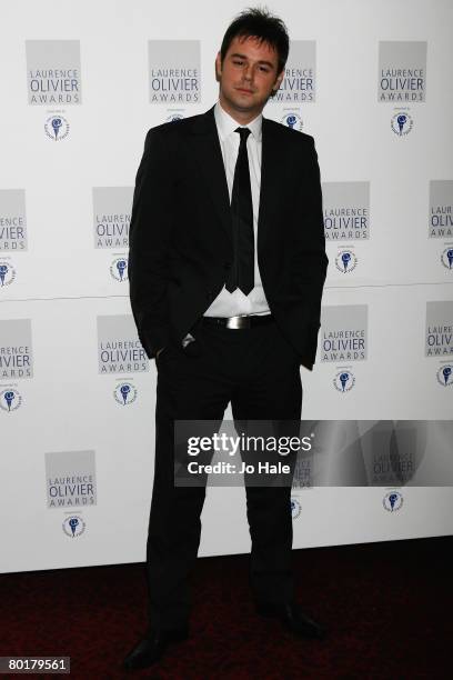 Actor Danny Dyer poses in the awards room at the Laurence Olivier Awards at Grosvenor House on March 9, 2008 in London.