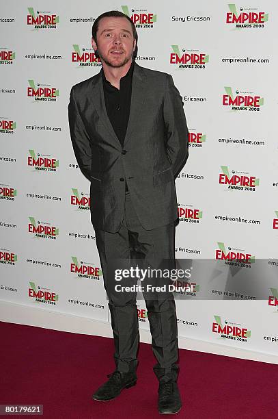 Simon Pegg attends the Sony Ericsson Empire Awards at the Grosvenor House Hotel on March 9, 2008 in London, England.