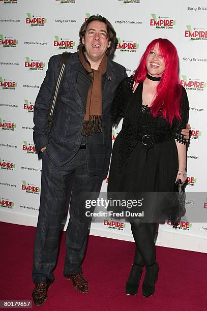 Jonathan Ross and wife Jane Goldman attend the Sony Ericsson Empire Awards at the Grosvenor House Hotel on March 9, 2008 in London, England.