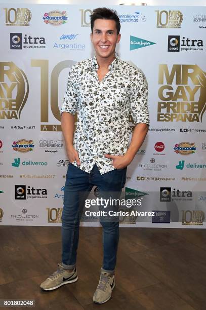 Omar Suarez attends Mr Gay Pride Spain 2017 press conference at the El Corte Ingles Preciados store on June 27, 2017 in Madrid, Spain.