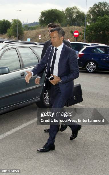 The agent of Portuguese soccer players, Jorge Mendes arrives to Pozuelo de Alarcon Court to declare by the alleged tax evasion of 5.6 million euros...