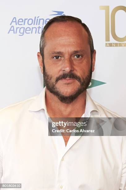 Nacho Montes attends Mr Gay Pride Spain 2017 press conference at the El Corte Ingles Preciados store on June 27, 2017 in Madrid, Spain.