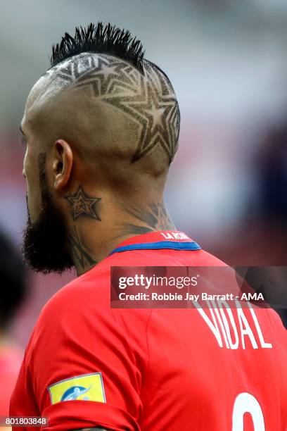 Arturo Vidal of Chile during the FIFA Confederations Cup Russia 2017 Group B match between Chile and Australia at Spartak Stadium on June 25, 2017 in...