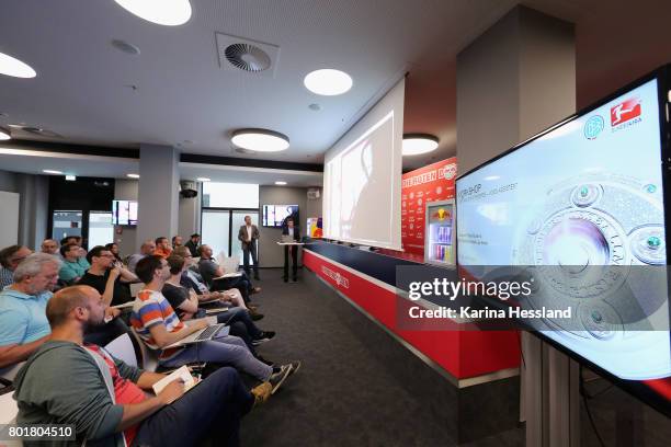 Overview during the DFB Video Referee Media Workshop at Red Bull Arena on June 27, 2017 in Leipzig, Germany.