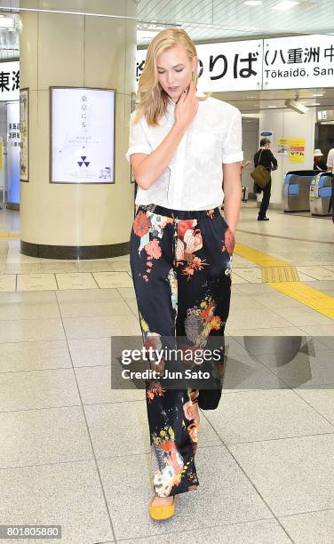 Karlie Kloss is seen on June 27, 2017 in Tokyo, Japan.