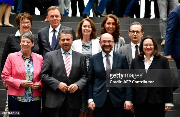 Martin Schulz , leader of Germany's social democratic SPD party and candidate for chancellor, German Vice Chancellor and Foreign Minister Sigmar...