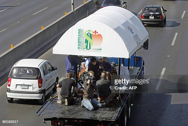Manuel Uribe , the world's fattest man according to the Guinness Book of Records, is driven atop a truck on March 9, 2008 -after being laid up for...