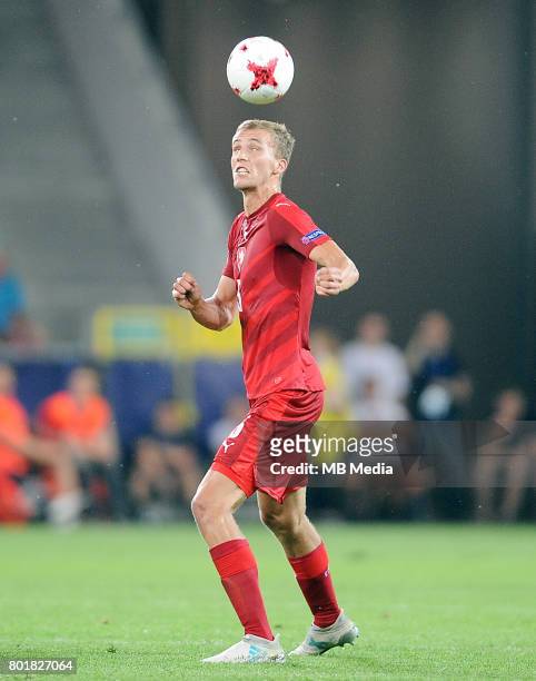 Tomas Soucek during the UEFA European Under-21 match between Czech Republic and Denmark at Arena Tychy on June 24, 2017 in Tychy, Poland.