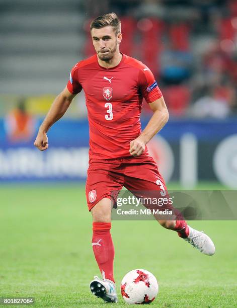 Marek Havlik during the UEFA European Under-21 match between Czech Republic and Denmark at Arena Tychy on June 24, 2017 in Tychy, Poland.